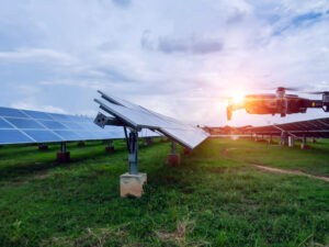 drone at solar site project