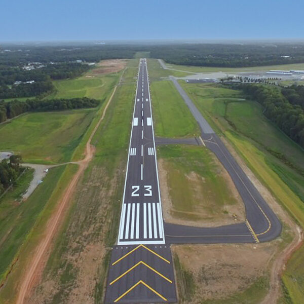 Runway aerial view