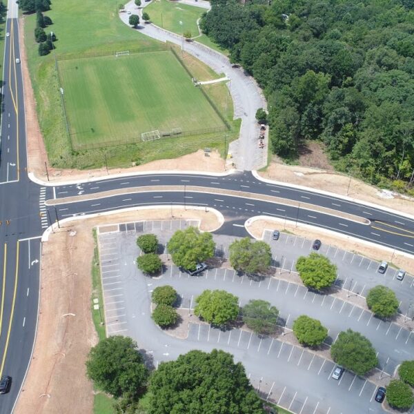 Newman Road expansion aerial image